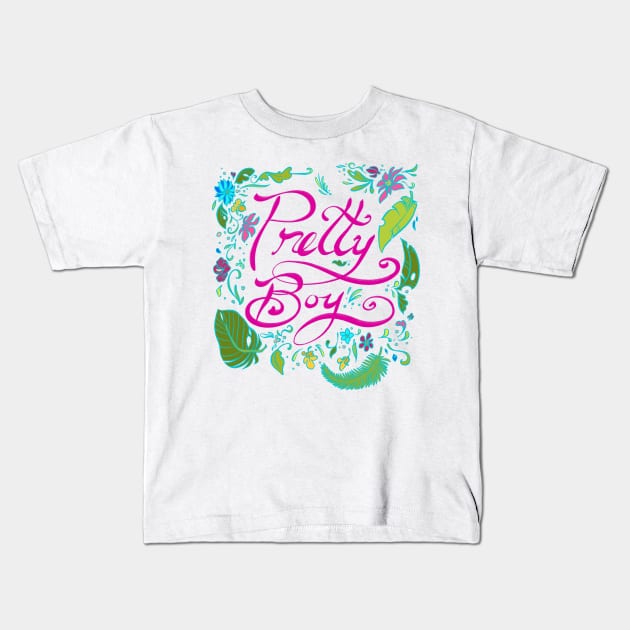 Pretty Boy Kids T-Shirt by FindChaos